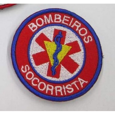 EMBLEMAS  BORDADOS BOMBEIROS COM VELCRO  SOCORRISTA 